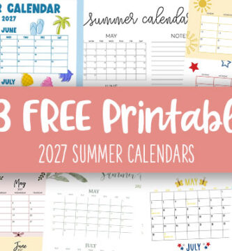 2027 Summer season Calendars - 43 FREE Printables 2 Printable 2027 Summer Calendars Feature Image
