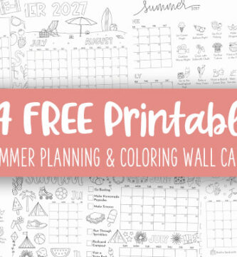 Printable 2027 Summer Planning And Coloring Wall Calendars Feature Image