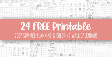 2027 Summer season Planning & Coloring Wall Calendars 10 Printable 2027 Summer Planning And Coloring Wall Calendars Feature Image