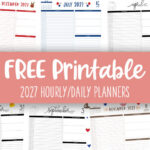 Printable Hourly Daily 2027 Planners Feature Image