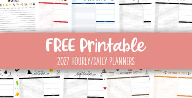 Printable Hourly Daily 2027 Planners Feature Image