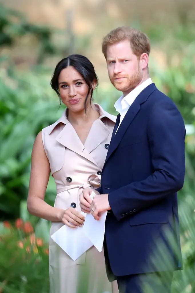 Prince Harry and Meghan Markle attend a creative industries and business reception on October 2, 2019 in Johannesburg, South Africa.
