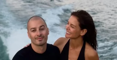 Katie Holmes, 47, dons a tiny white bikini on a romantic vacation with her new boyfriend