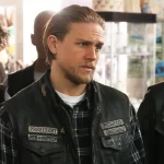 Sons of Anarchy, l-r: Kim Coates, Charlie Hunnam, Tommy Flanagan in 'Red Rose' (Season 7, Episode 12, aired December 2, 2014).