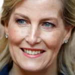 Duchess Sophie, 61, strikes gold in a cascading autumn dress that turned heads