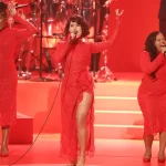 Raye at The 2026 MTV Video Music Awards (VMAs), broadcasting live from the Peacock Theater on Sunday, September 27, 2026
