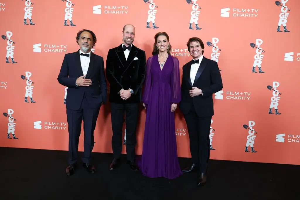 Alejandro G. Iñárritu, Prince William, Princess Kate and Tom Cruise at the film premiere 