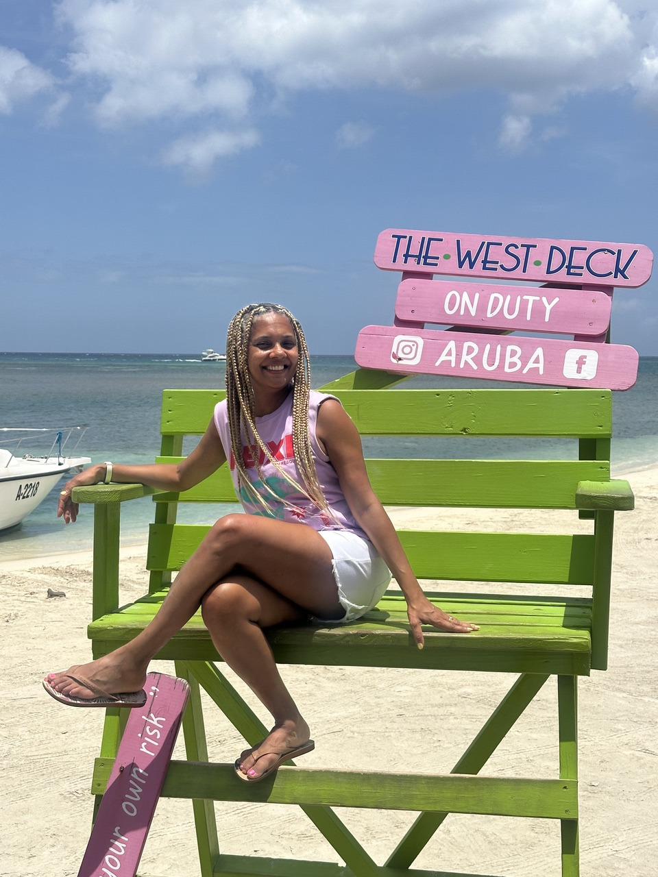 How Aruba taught this busy mother to decelerate and belief the method of life 4 Right at the beach! (Photo courtesy of subject)