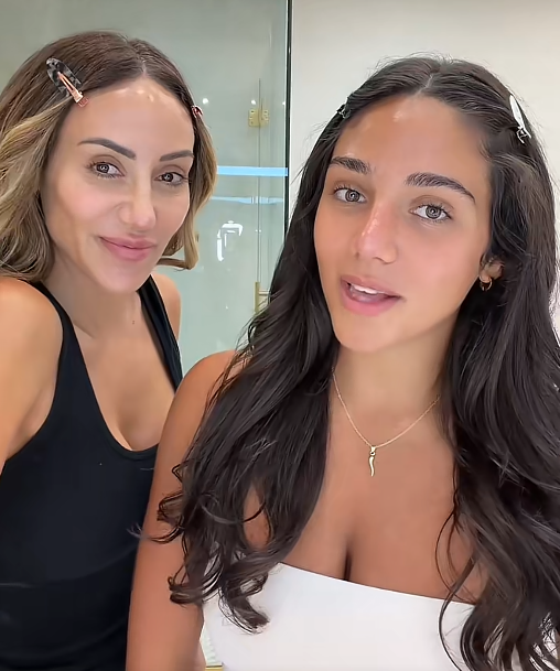 A mother and her daughter in a TikTok video.