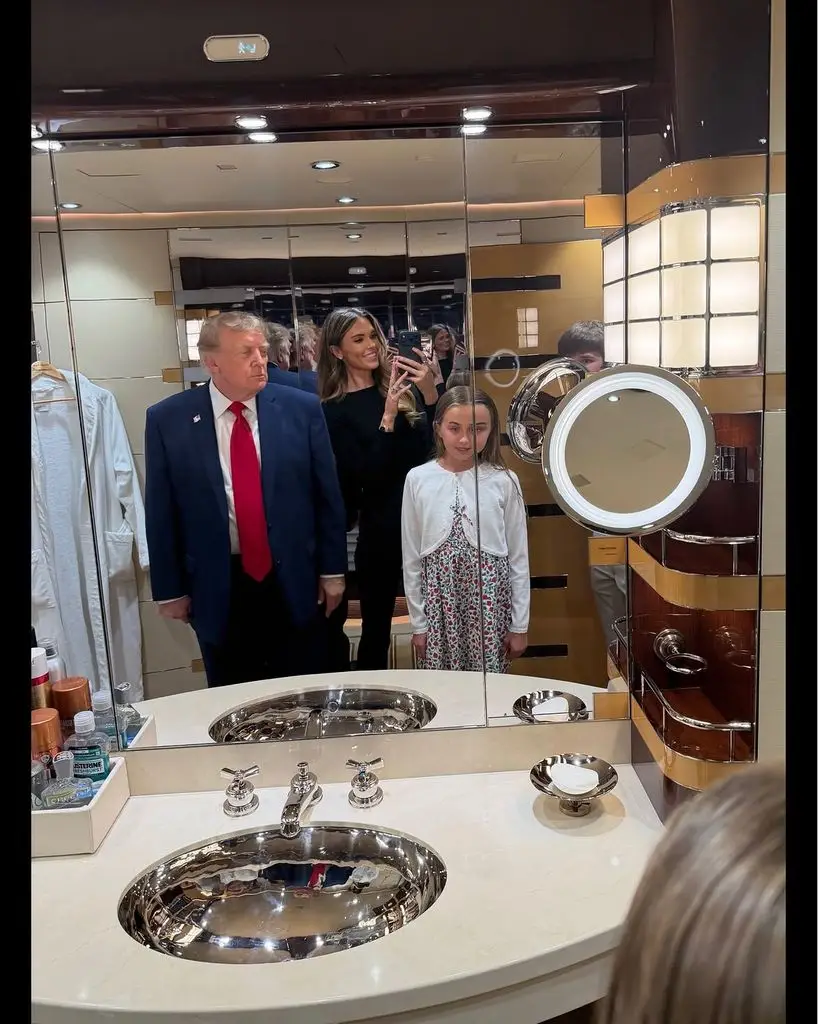 Bettina Trump's cozy household picture reveals candy bond with daughter-in-law Chloe 2 Bettina and Chloé share a moment with Donald Trump in Ireland