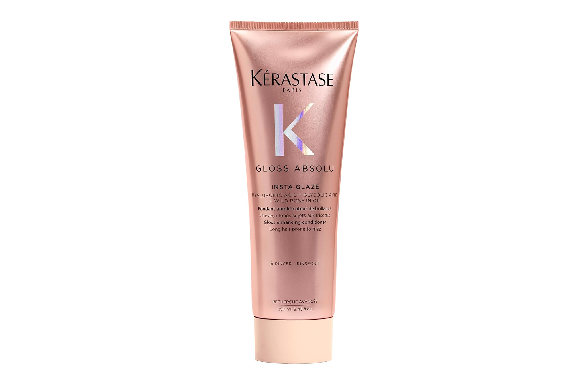 Kérastase Gloss Absolu Insta Glaze conditioner for long hair prone to frizz.