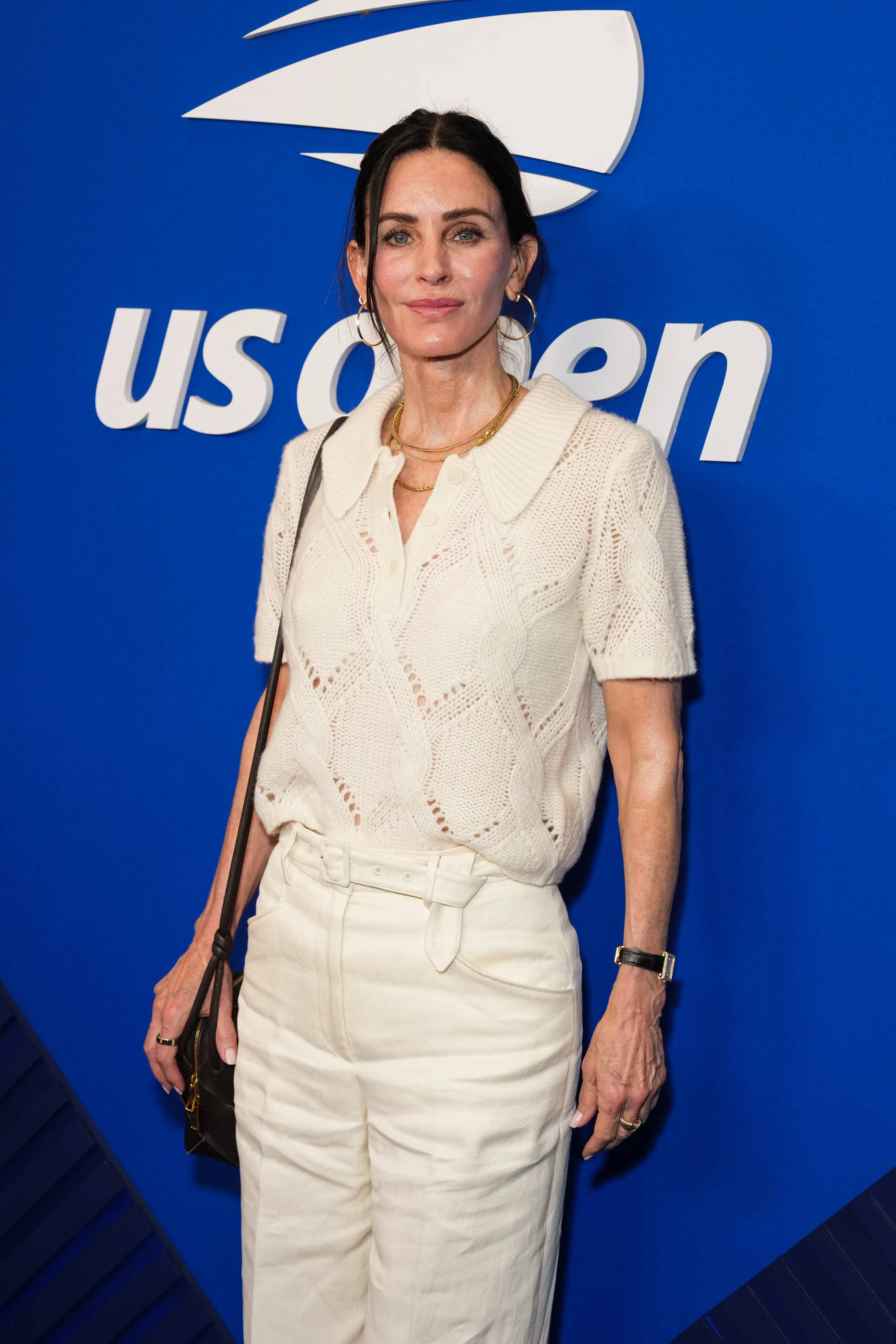 Celebrities attend the US Open Courteney Cox attends the US Open men's singles championship match.