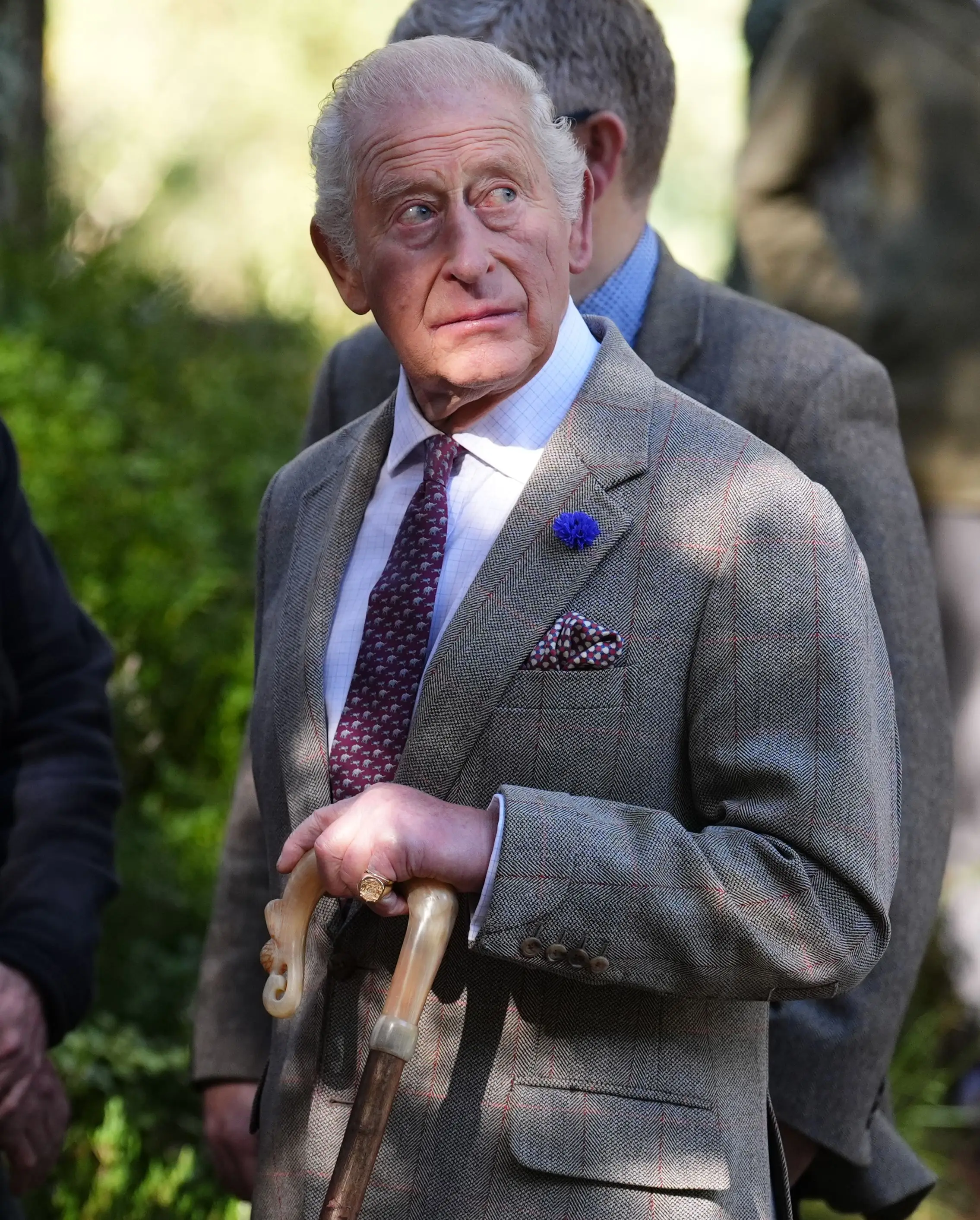 How Prince William and Prince Harry are navigating new household turmoil 6 King Charles using a cane in the Highlands
