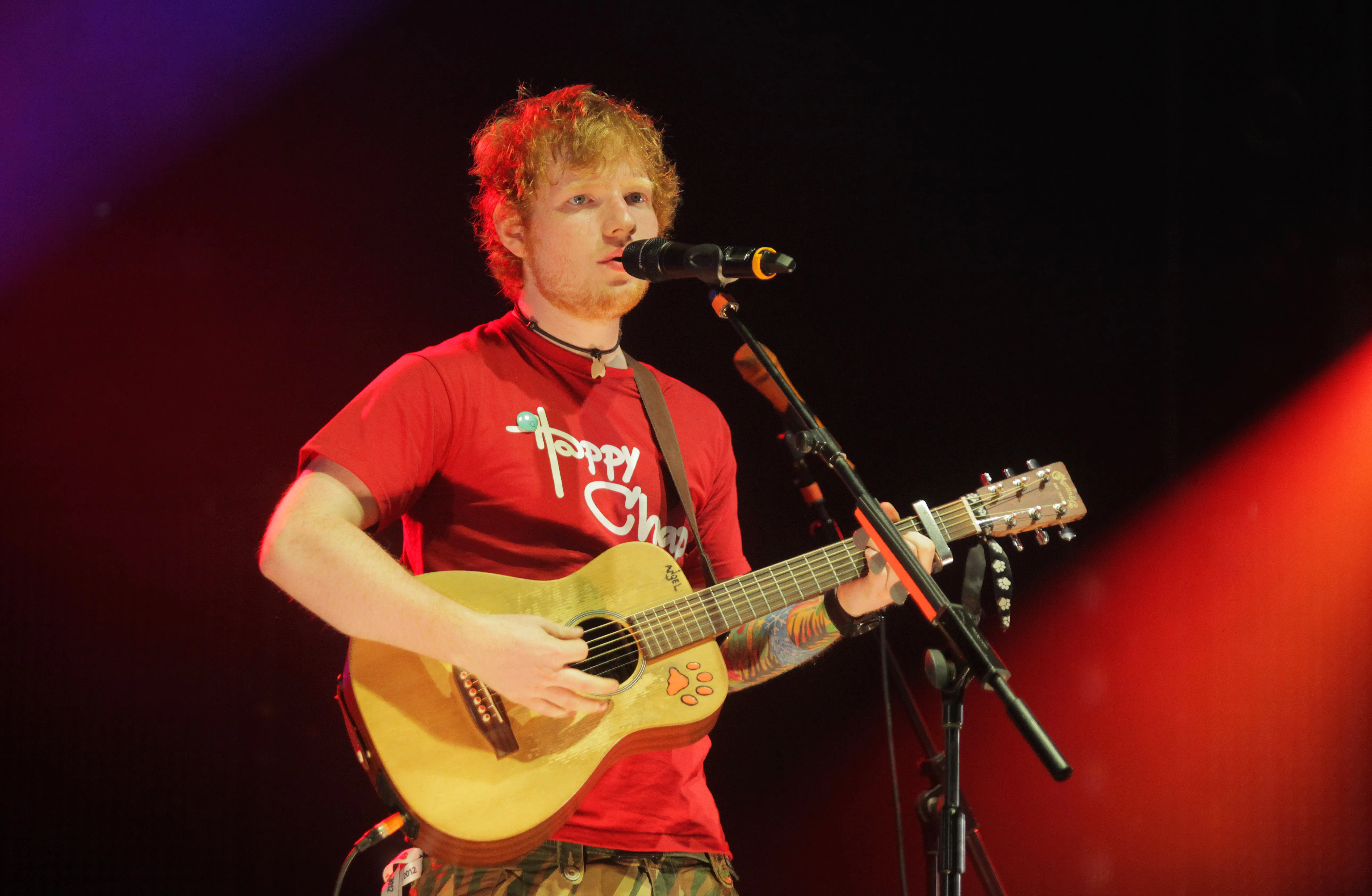 Ed Sheeran's musicians hospitalized after forklift incident in Detroit: report 1 Sheeran performs live on the first day of V Festival 2012 at Hylands Park on August 18, 2012 in Chelmsford, England.