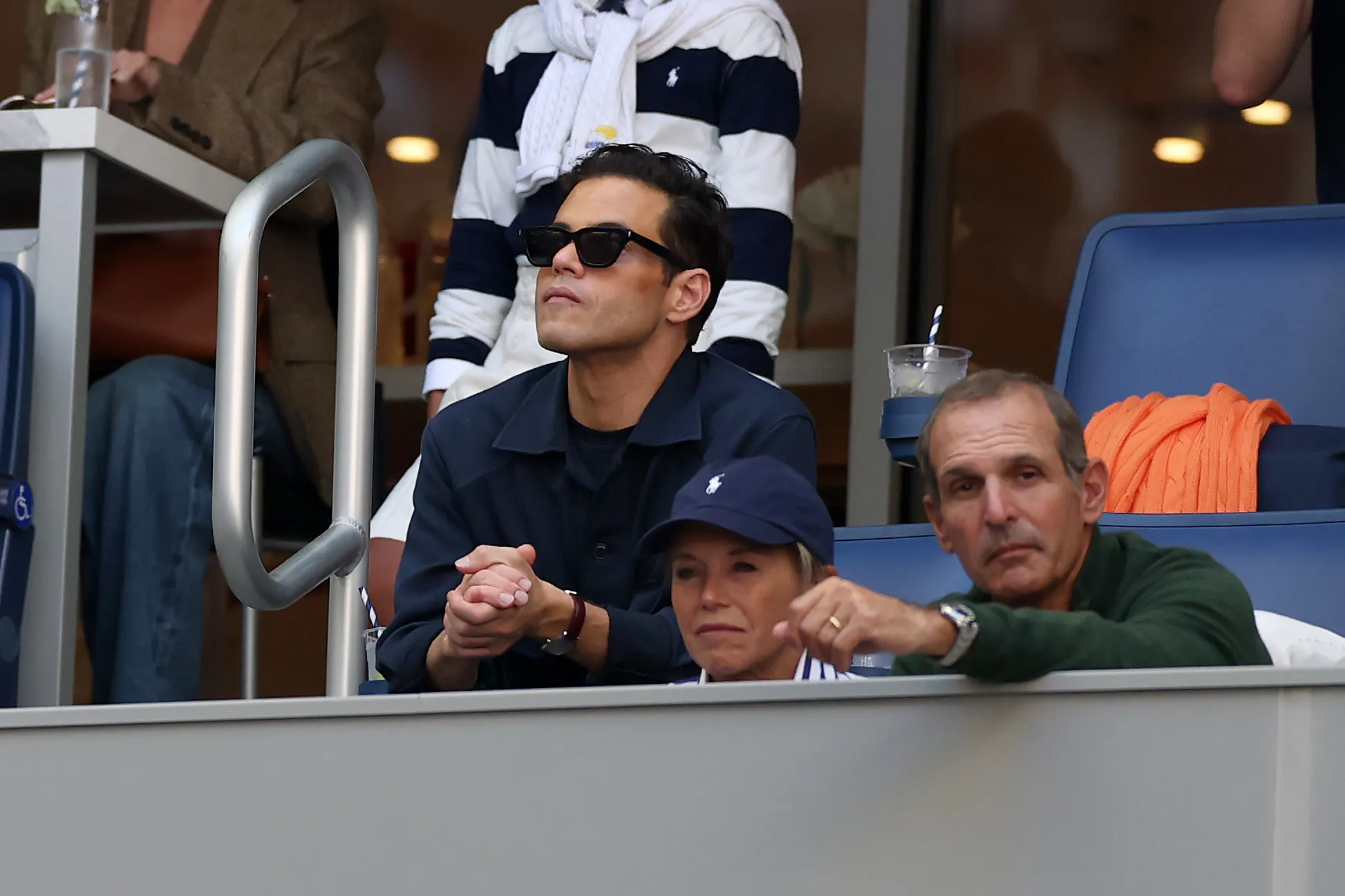 US Open 2026 – Day 15 Rami Malek attends the men's singles final at the 2026 US Open.