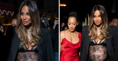 Pregnant Ciara exhibits off her child bump in a sheer lace outfit throughout an evening out with La La Anthony 5 Pregnant Ciara shows off her baby bump in a sheer lace outfit during a night out with La La Anthony