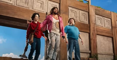 Xbox creates new division targeted on movie and TV diversifications 17 A Minecraft Movie, from left: Sebastian Hansen, Jason Momoa, Jack Black, 2025.