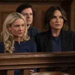 LAW & ORDER: SPECIAL VICTIMS UNIT -- "Volition" Episode 28001 -- Pictured: (l-r) Lizzy Declement as Emily Dawson, Mariska Hargitay as Capt. Olivia Benson -- (Photo by: Virginia Sherwood/NBC)