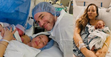 Kaley Cuoco and Tom Pelphrey Welcome Daughter Philomena, 'They Love Classic Names' 10 Kaley Cuoco and Tom Pelphrey at the hospital with baby Philomena