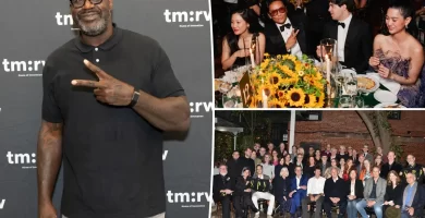 Shaquille O'Neal Shoots Hoops in Times Square, Andrew Garfield Attends NYFF Premiere, and More Sightings