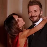 Victoria Beckham, 52, shows off ultra-toned arms in daring glowing dress