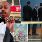 Artist David Sabastian Pranks Met by Illegally Hanging Artwork Criticizing the Met Gala