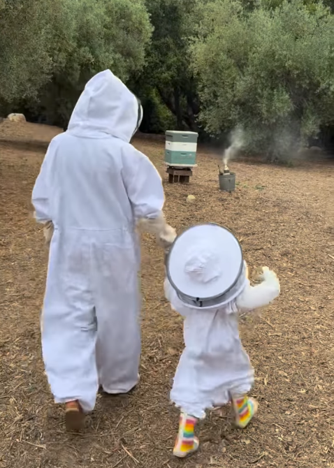 Meghan Markle and Princess Lilibet wear matching beekeeping outfits