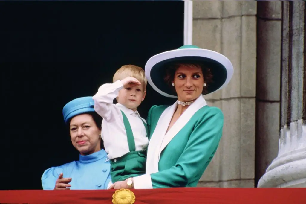 Prince Harry will get emotional as he talks about 'enjoyable' Archie and Lilibet 1 Diana, Princess of Wales, holds young Prince Harry as she watches Trooping the Color with Princess Margaret from the balcony of Buckingham Palace.