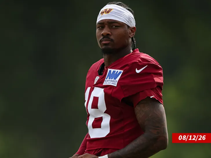 Stefon Diggs' Commanders Train at Getty