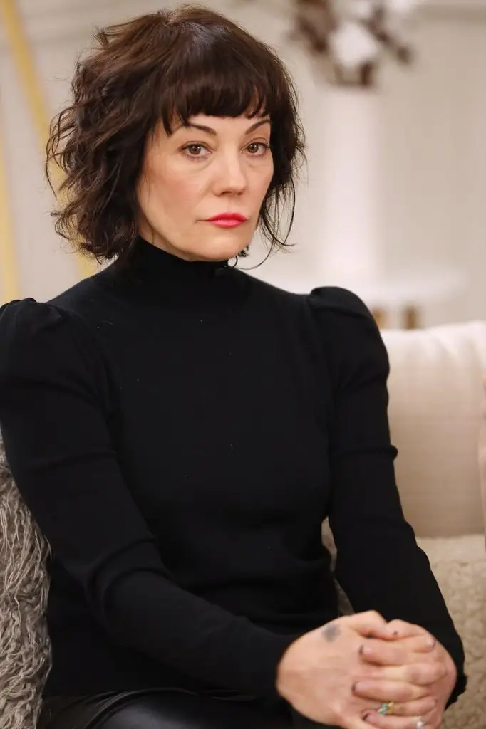 Natasha Gregson Wagner black dress