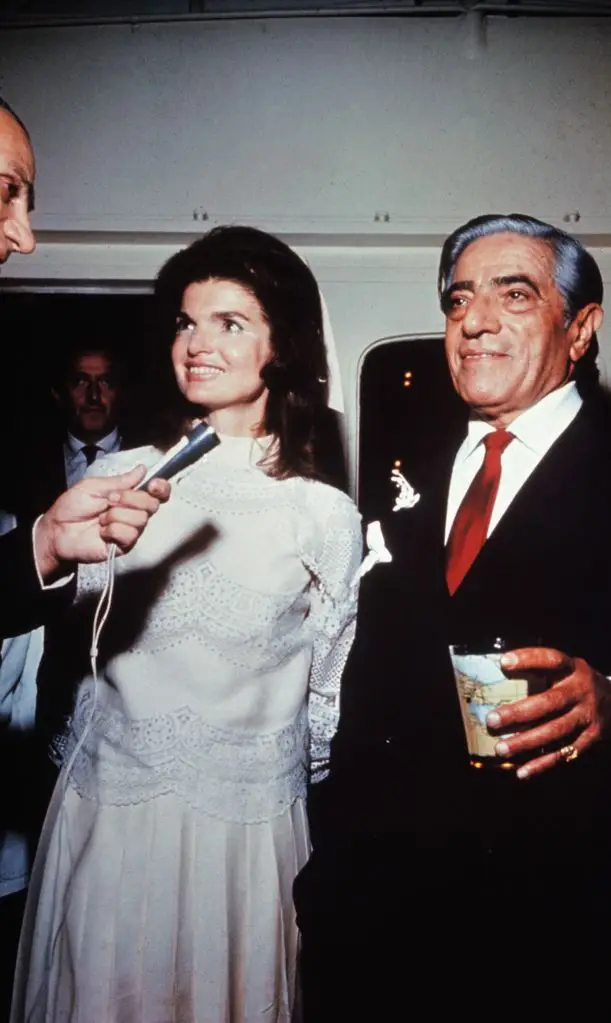 Jackie O, often known as Jackie Kennedy, wore Valentino for her second marriage to Aristotle Onassis