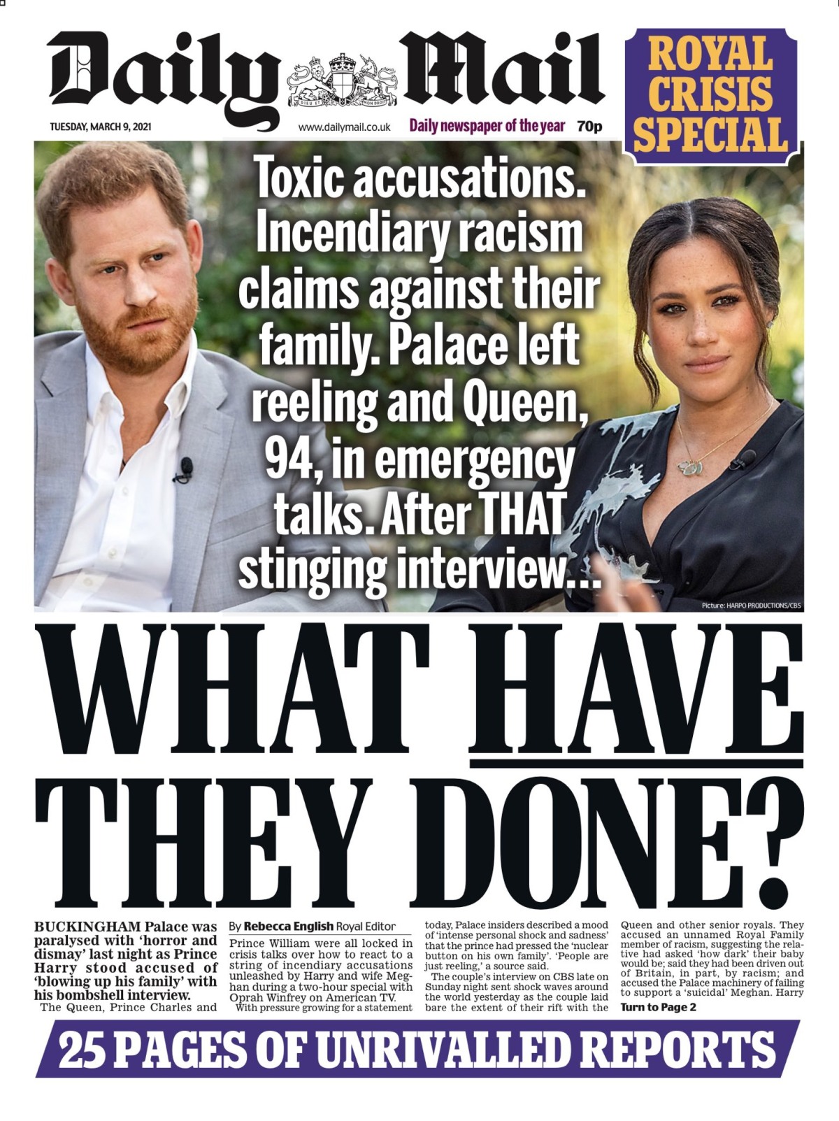 No, Prince Harry and Meghan won't apologize to Prince William and Kate 1 DM Sussex Oprah cover