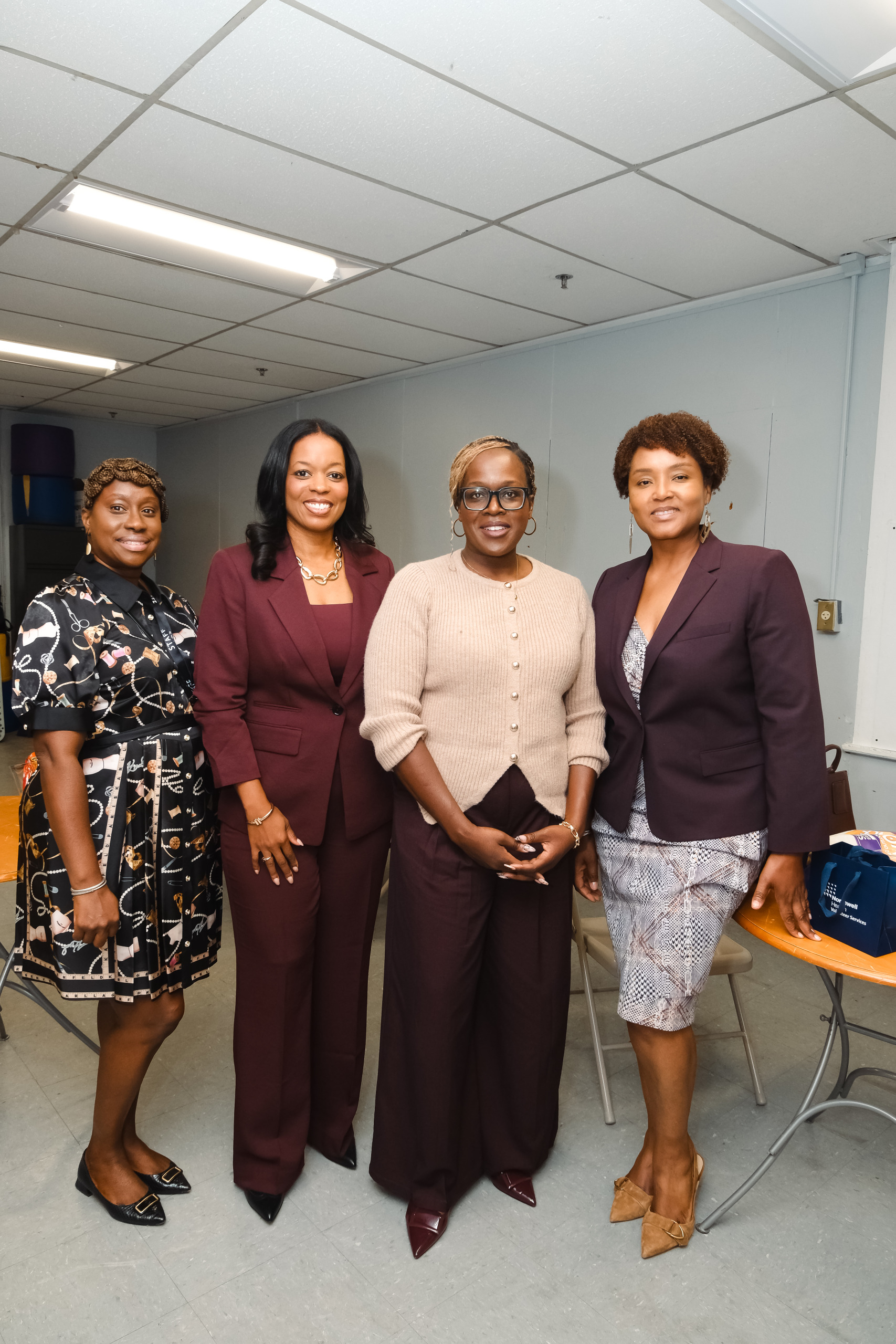 The conference panelists were all smiles backstage. (Photo credit: Shellessa Constantine)