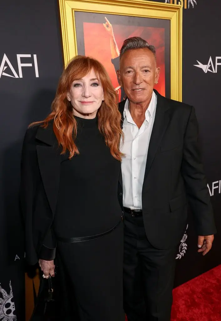 Patti Scialfa and Bruce Springsteen attend the AFI Los Angeles premiere of 20th Century Studios "Springsteen: Deliver me from nowhere" at the TCL Chinese Theater in Hollywood, California on October 22, 2025.