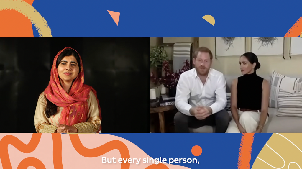 meghan markle prince harry malala yousafzai video call