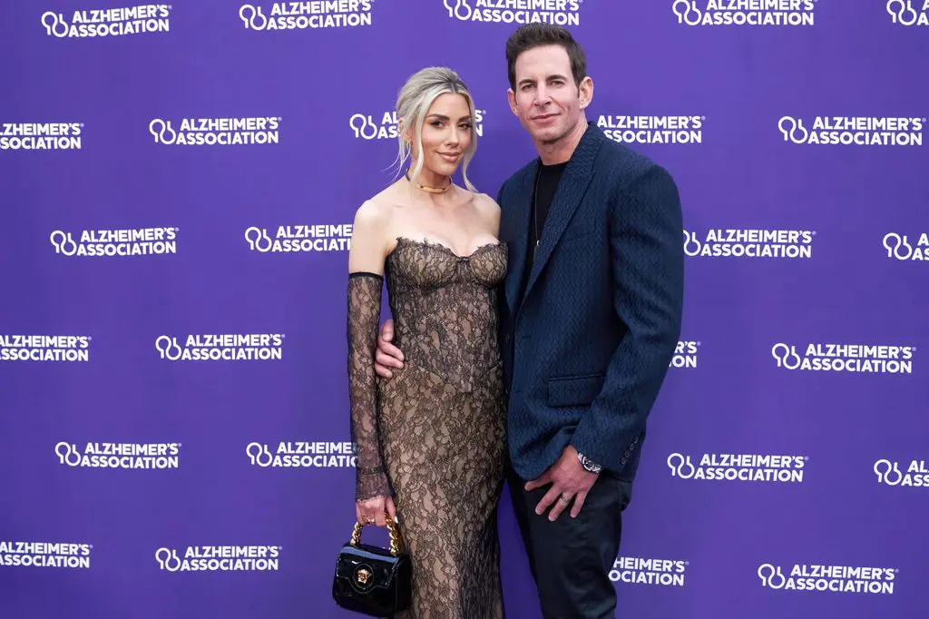 Heather Rae El Moussa and Tarek El Moussa attend the California Southland Chapter of the Alzheimer's Association Magic of Music Gala at Sony Pictures Studios on May 9, 2024 in Culver City, California